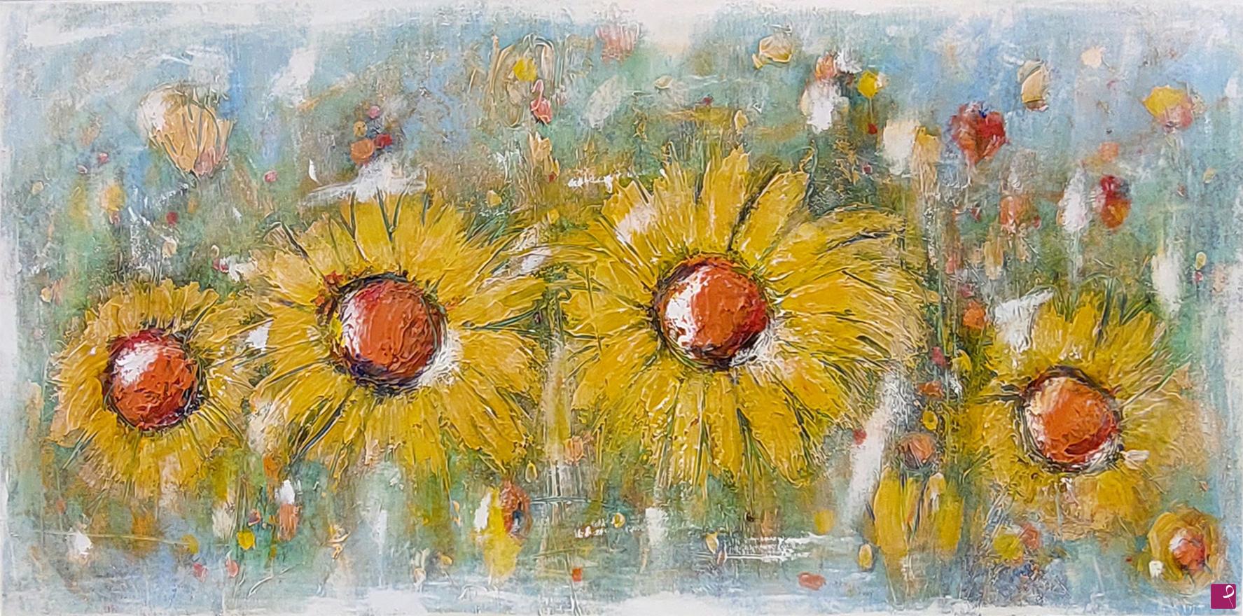 quadri in vendita online - Rinascita: I Girasoli 2