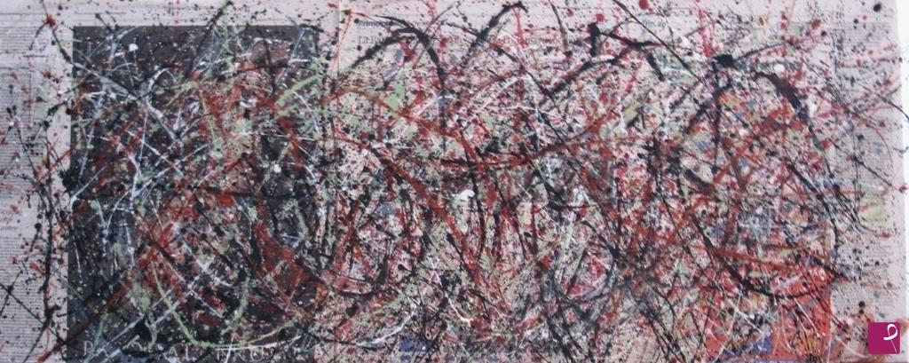 quadri in vendita online - RINGS OF FIRE - Collage espressionismo astratto (2016) Le Cronache