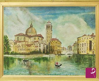 quadri in vendita online - Rio Cannaregio e Palazzo Labia