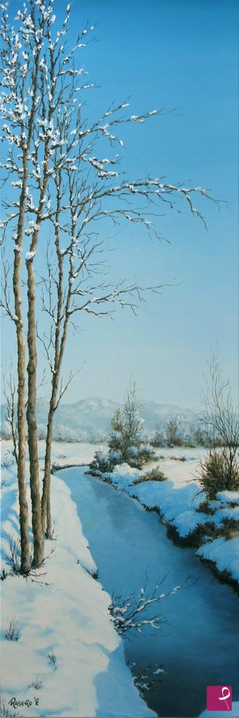 quadri in vendita online - Rio con neve