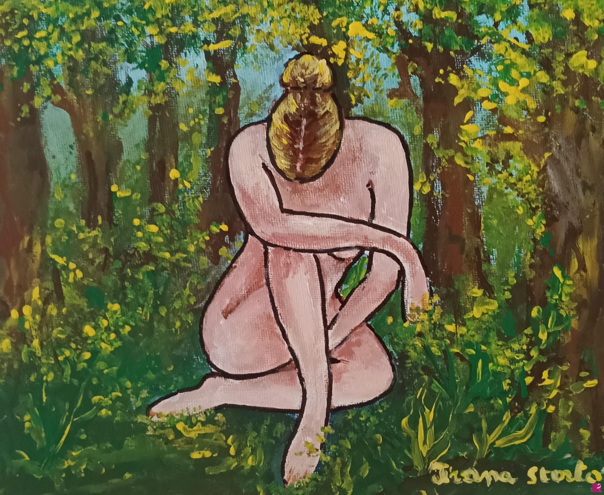 quadri in vendita online - Riposo nel bosco