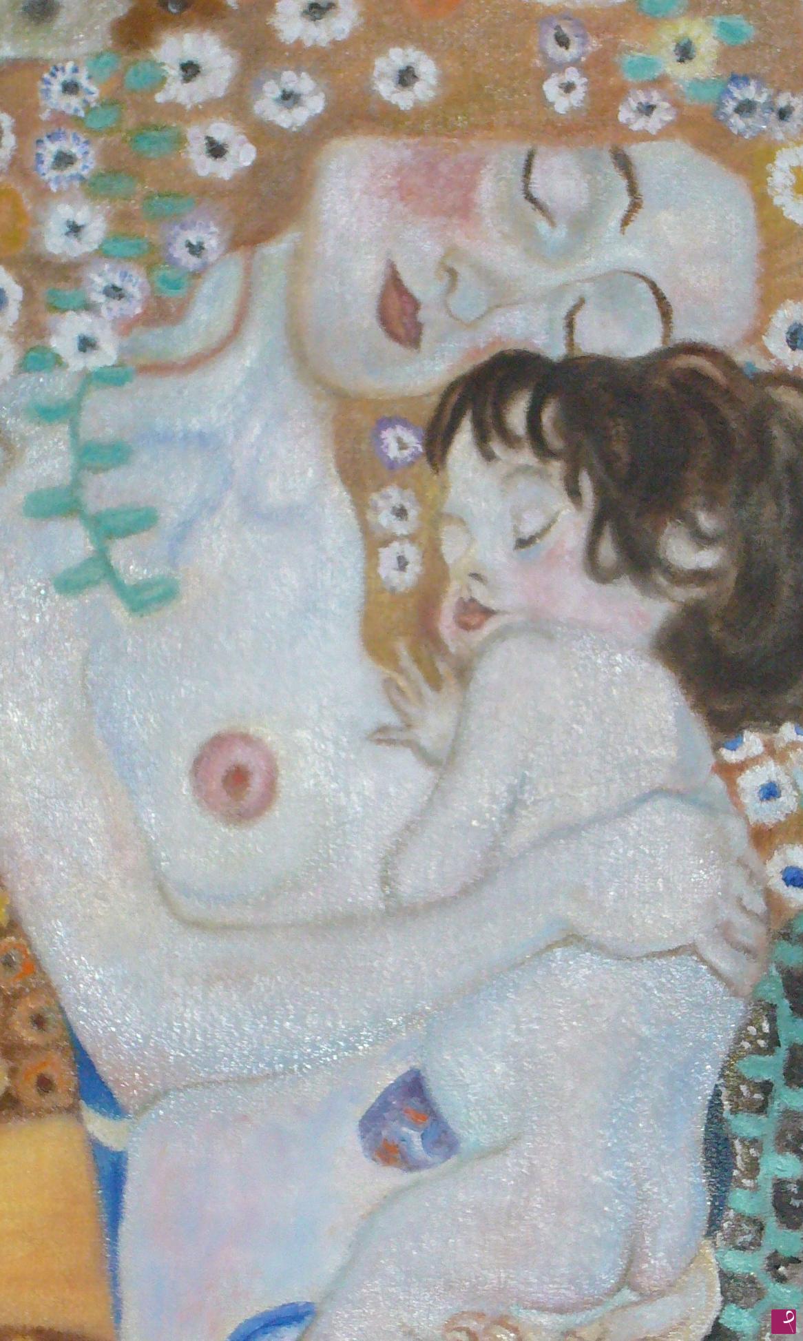 quadri in vendita online - Riproduzione particolare le tre età di Gustav Klimt