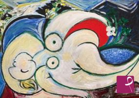 quadri in vendita online - Riproduzione personale di “nudo di donna giacente” di Pablo Picasso -1932