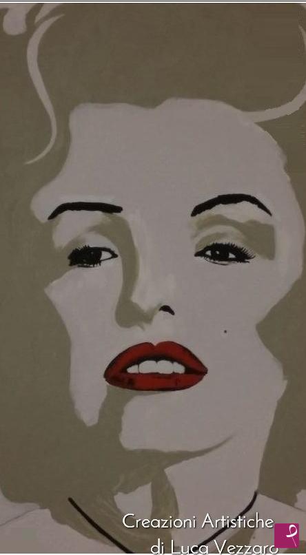 quadri in vendita online - Riproduzione Ritrattistica Marylin Monroe 02 Gold