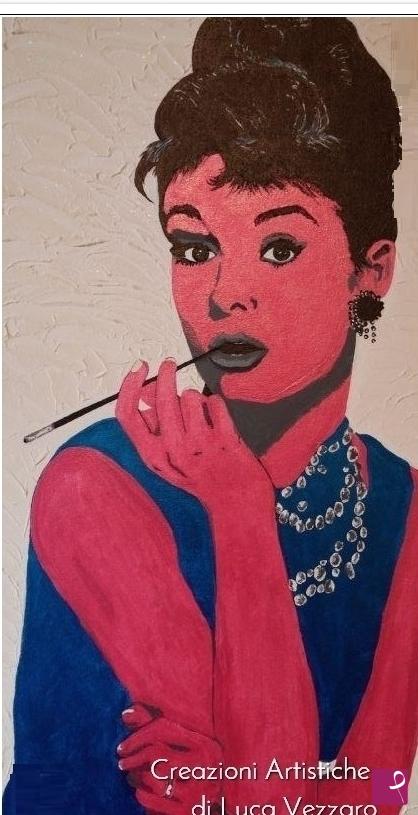 quadri in vendita online - Riproduzione Ritratto di Audrey Hepburn