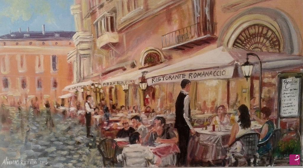 quadri in vendita online - Ristorante a Piazza Navona