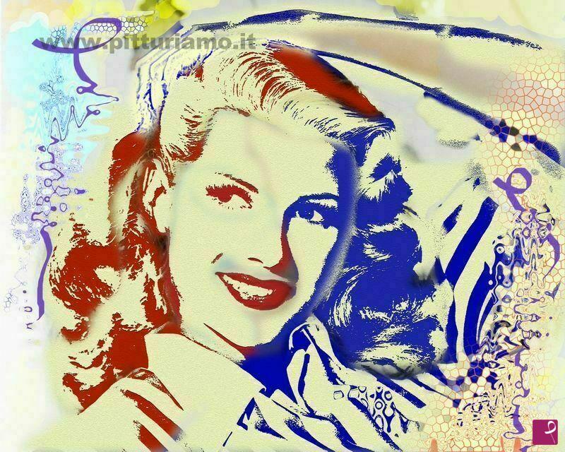 quadri in vendita online - Rita Hayworth - painting