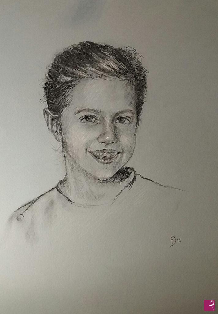 quadri in vendita online - Ritratto a carboncino N.11/2018