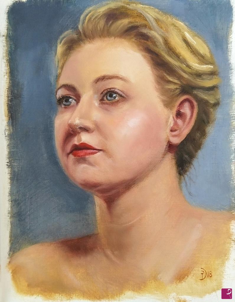 quadri in vendita online - Ritratto a olio N.10/2018