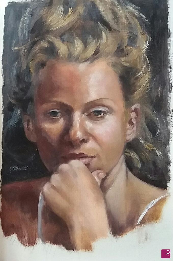 quadri in vendita online - Ritratto a olio N.4/2018