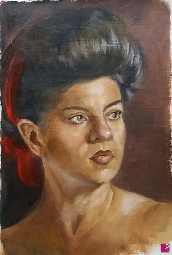 quadri in vendita online - Ritratto a olio N.7/2018