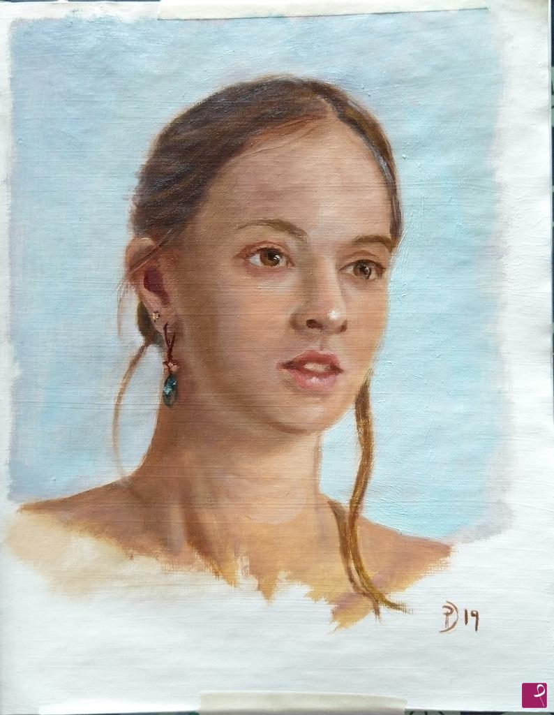 quadri in vendita online - Ritratto a olio N.8/2019
