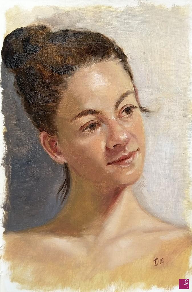 quadri in vendita online - Ritratto a olio N.9/2018