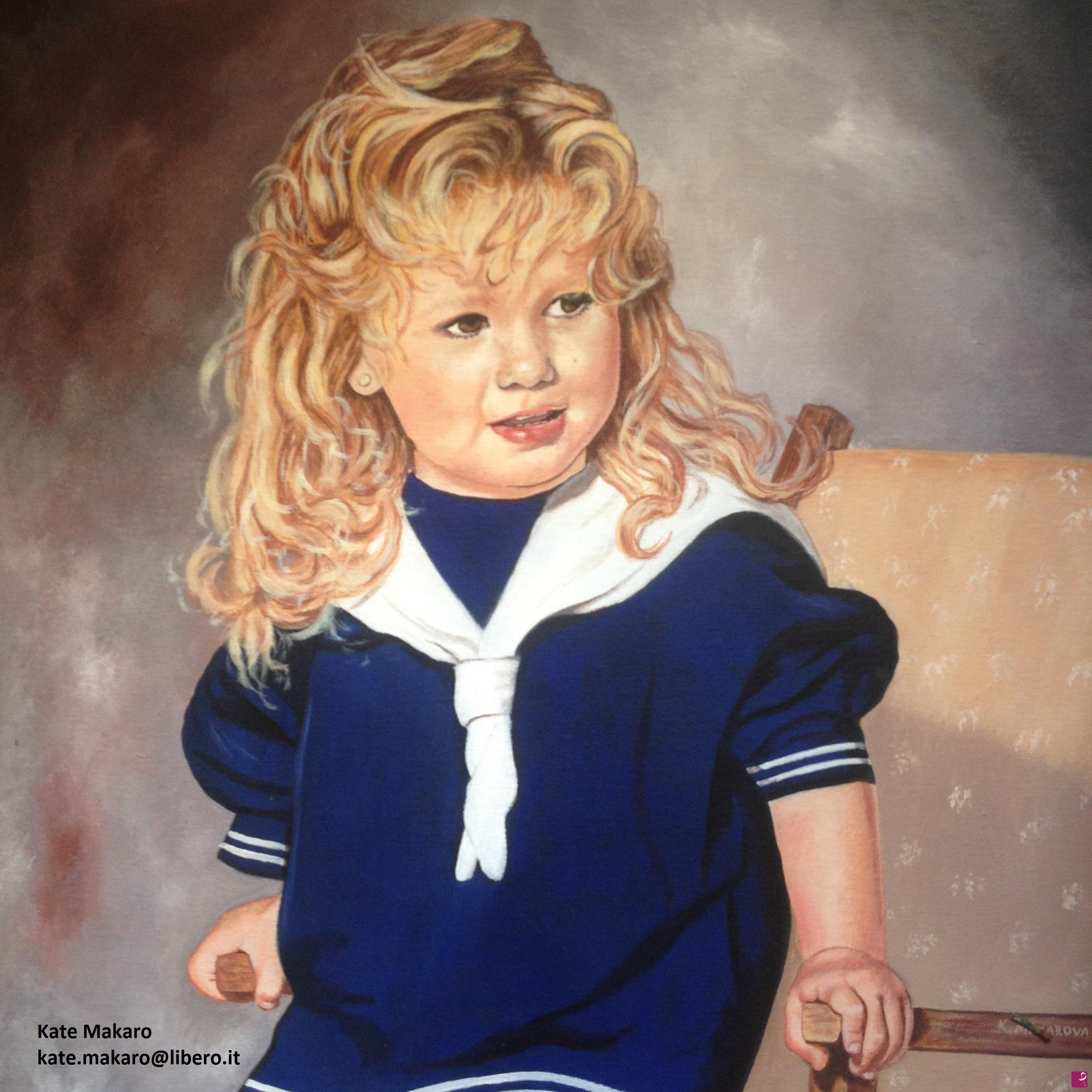 quadri in vendita online - Ritratto bambina