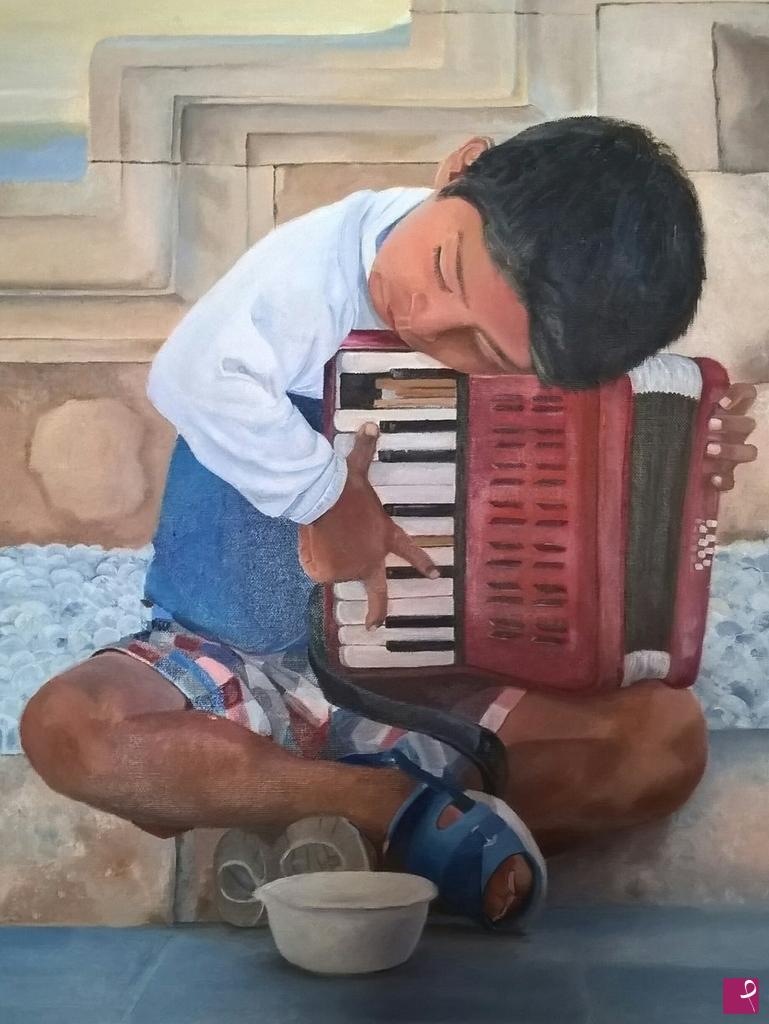 quadri in vendita online - Ritratto bambino (Grecia)