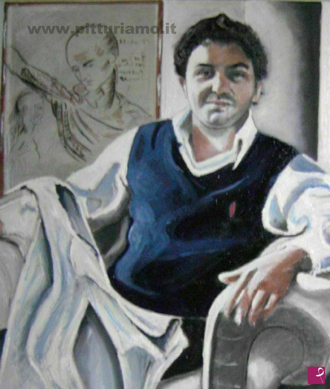 quadri in vendita online - ritratto del dott.Salvatore Sallì (medico)