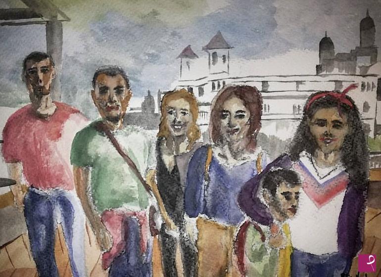 quadri in vendita online - Ritratto della mia famiglia 