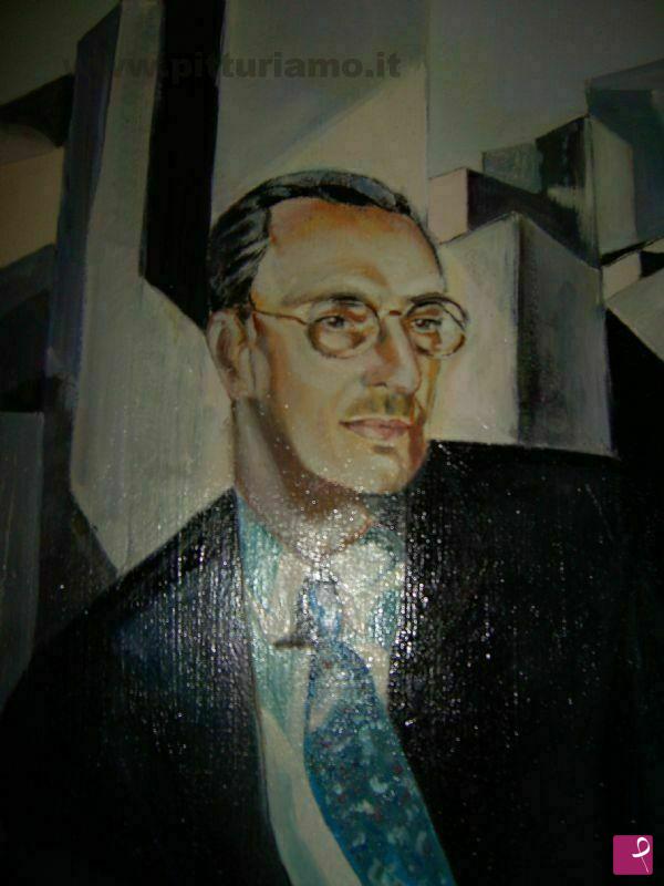 quadri in vendita online - ritratto dell'architetto Antonino Sasso