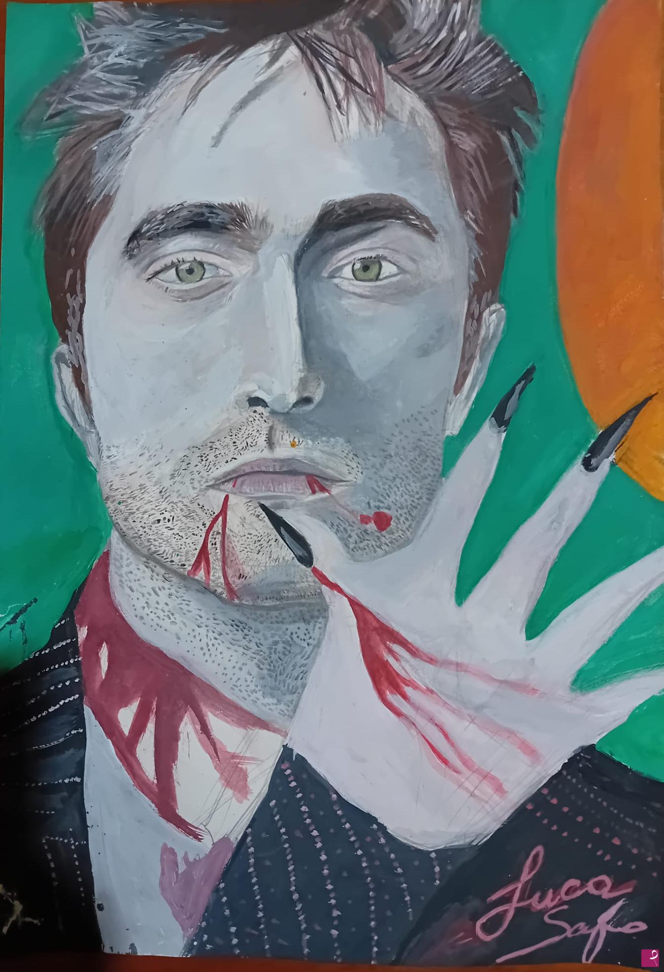quadri in vendita online - Ritratto dell'attore Robert Pattinson