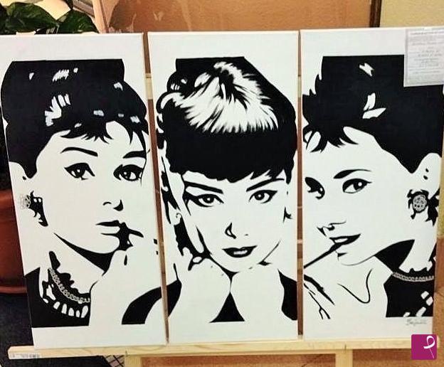 quadri in vendita online - Ritratto di Audrey Hepburn