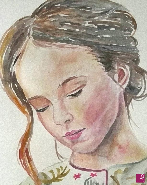 quadri in vendita online - ritratto di bambina