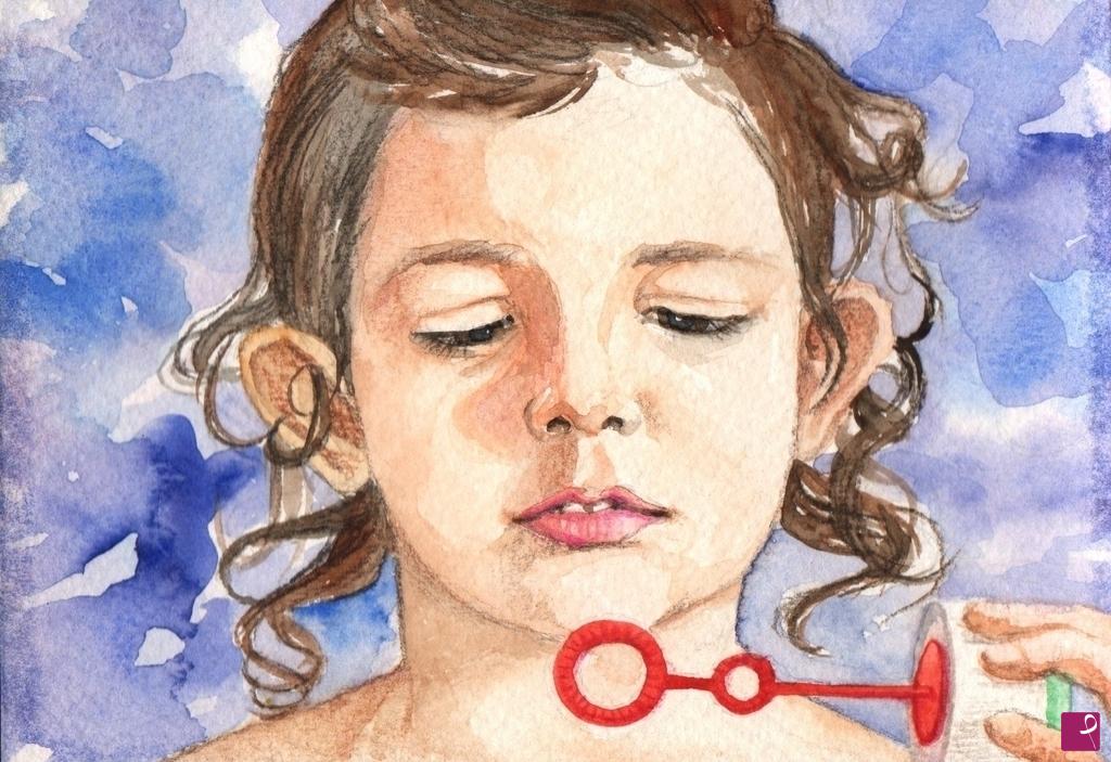 quadri in vendita online - Ritratto di bambina 3
