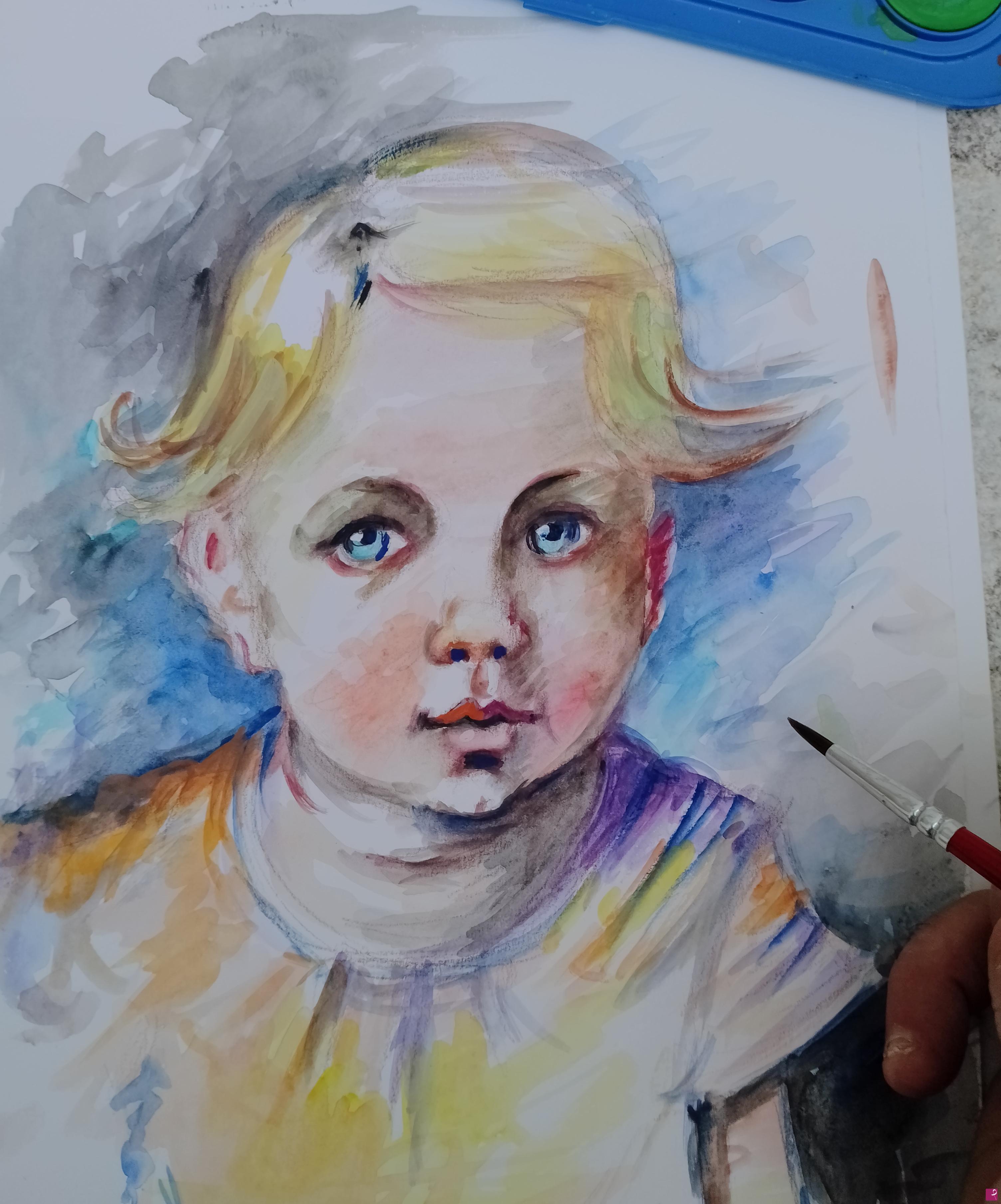 quadri in vendita online - Ritratto di bambino