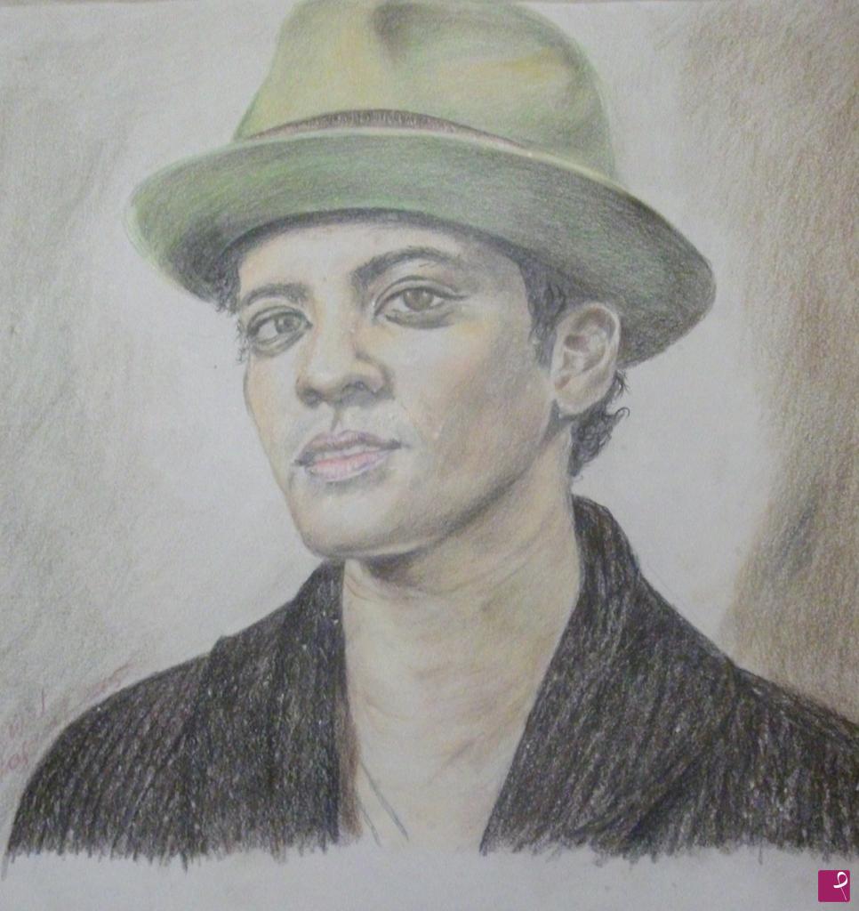 quadri in vendita online - ritratto di Bruno Mars