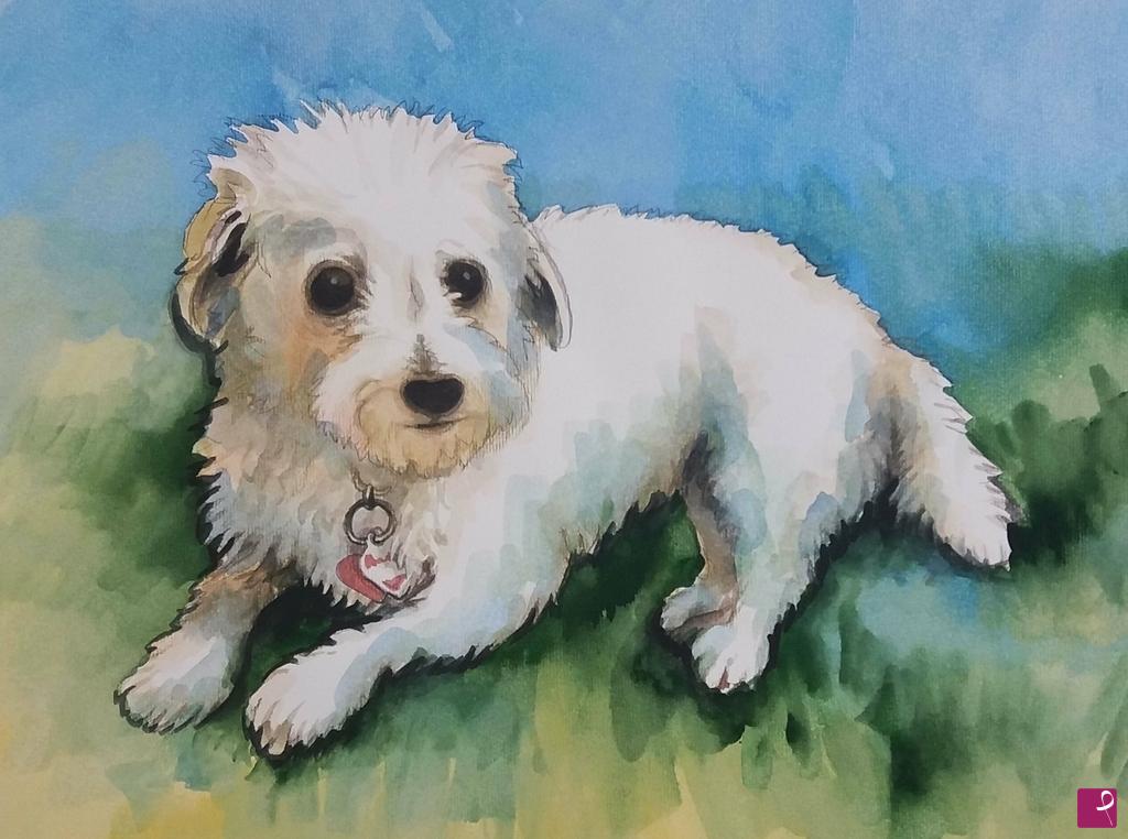 quadri in vendita online - ritratto di cane