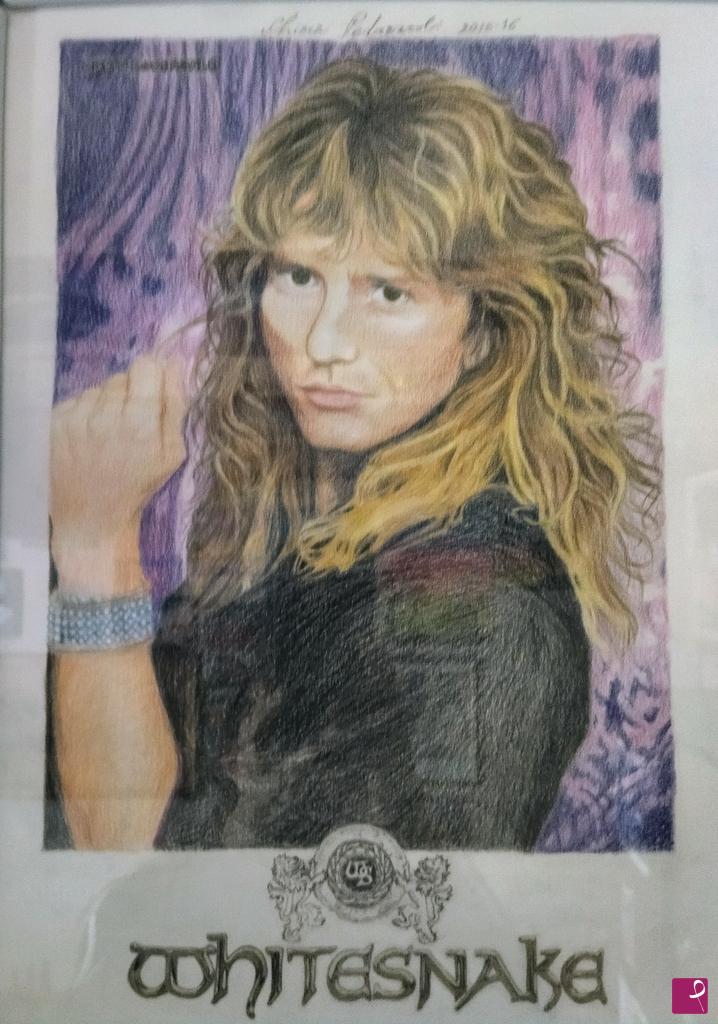 quadri in vendita online - Ritratto di David Coverdale cantante dei White Snake