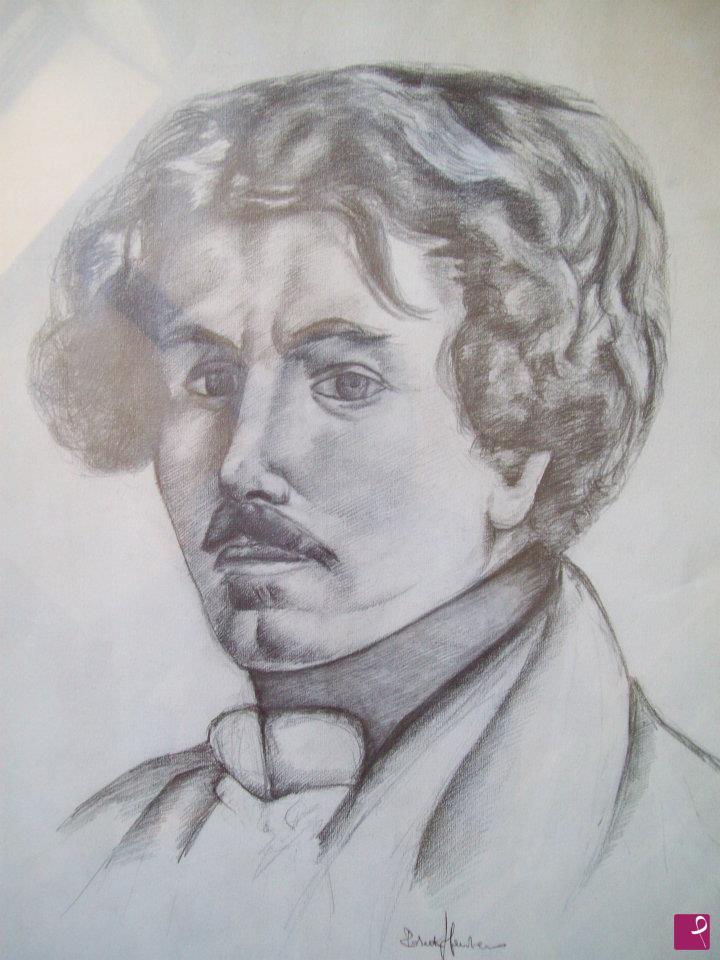 quadri in vendita online - Ritratto di Delacroix