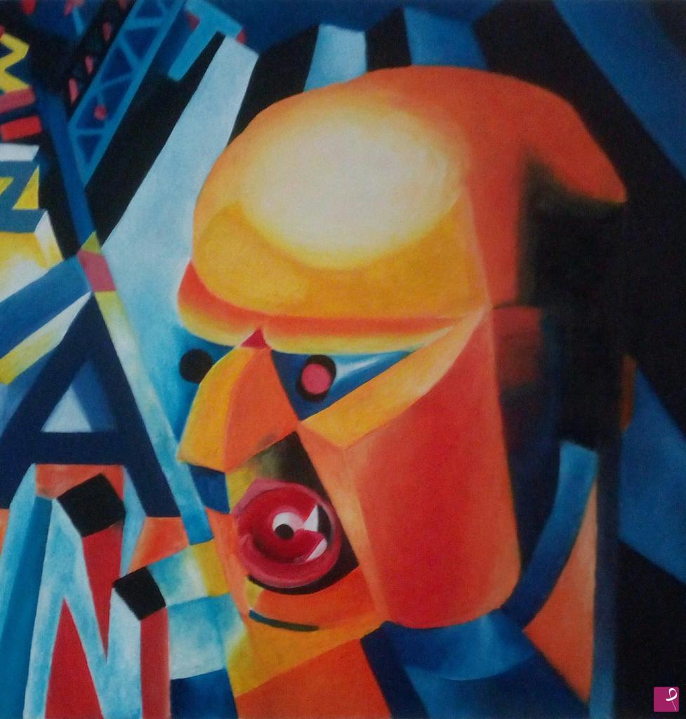 quadri in vendita online - Ritratto di F. T. Marinetti. Sintesi Plastica