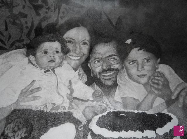 quadri in vendita online - Ritratto di famiglia