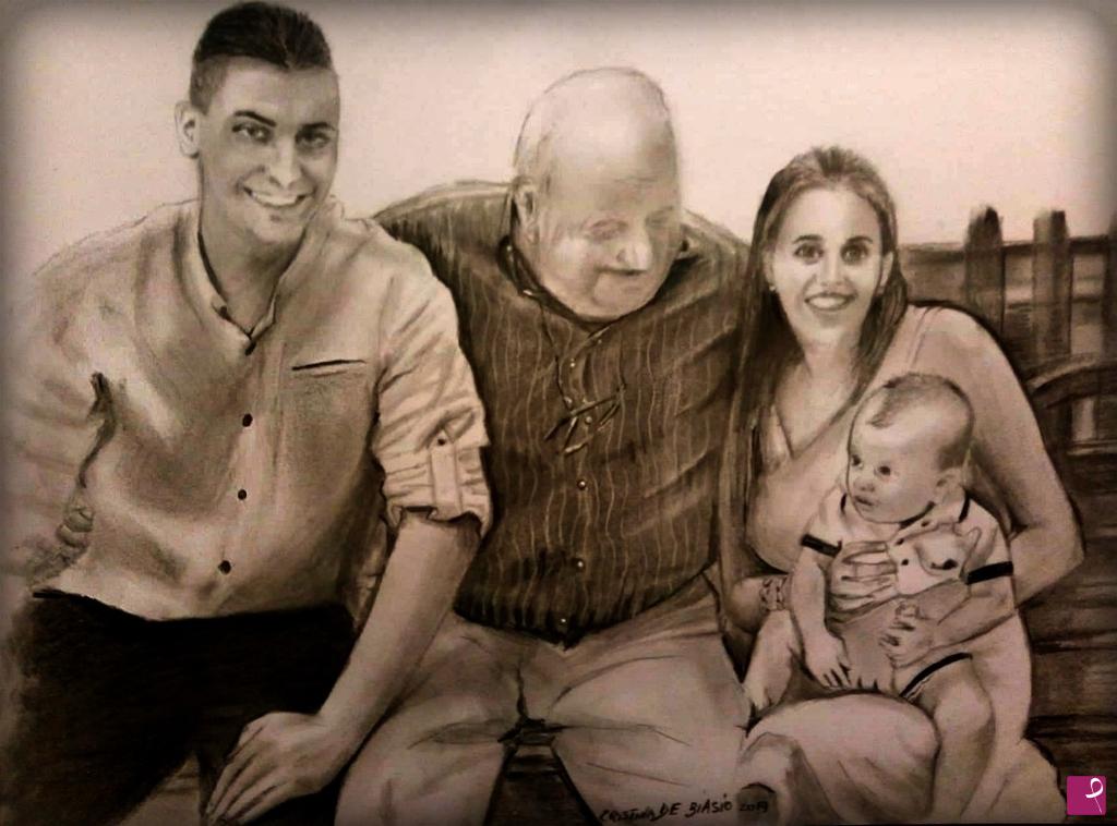 quadri in vendita online - ritratto  di  famiglia