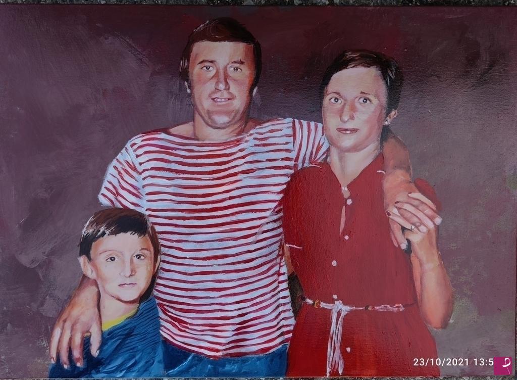 quadri in vendita online - Ritratto di famiglia