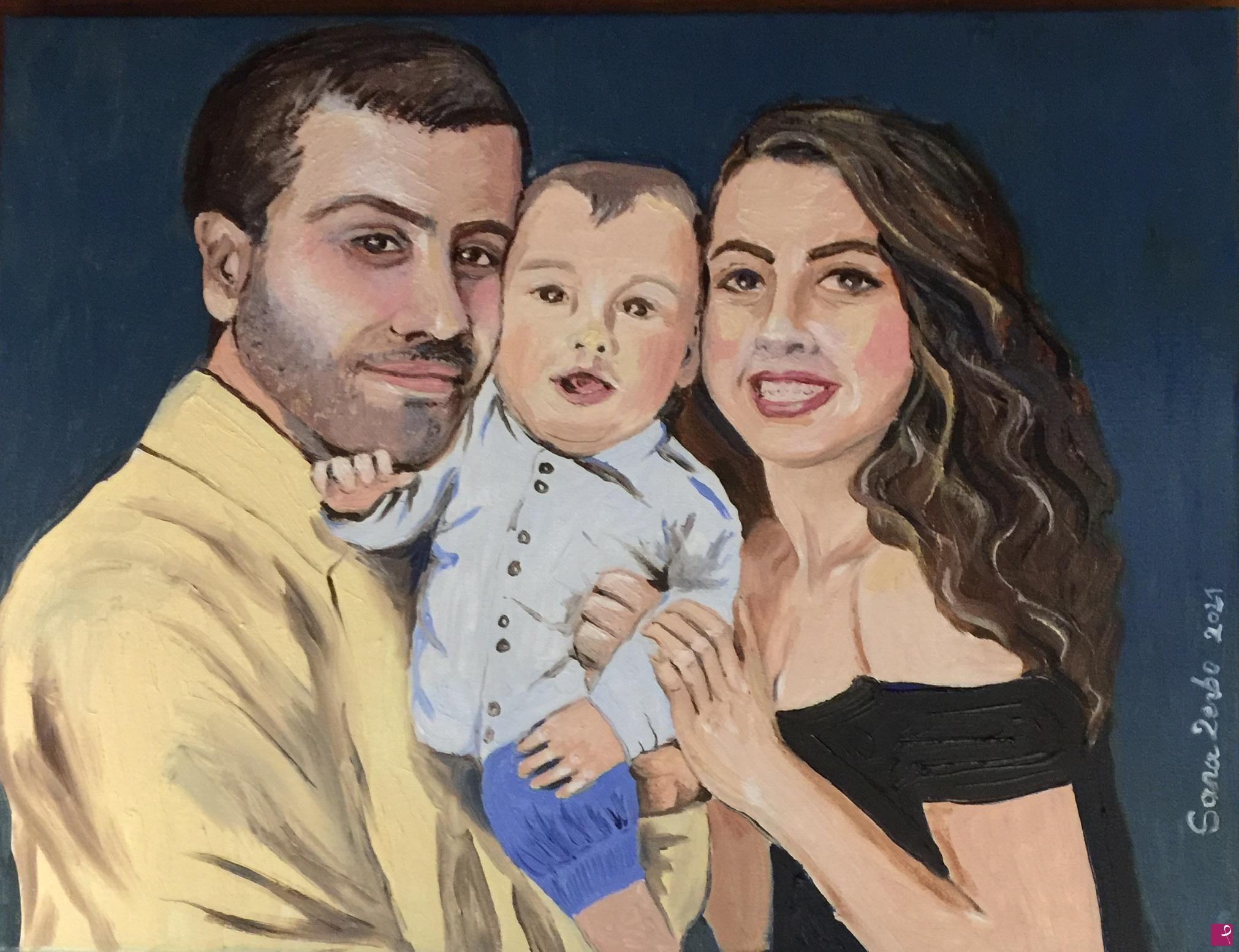 quadri in vendita online - Ritratto di famiglia 