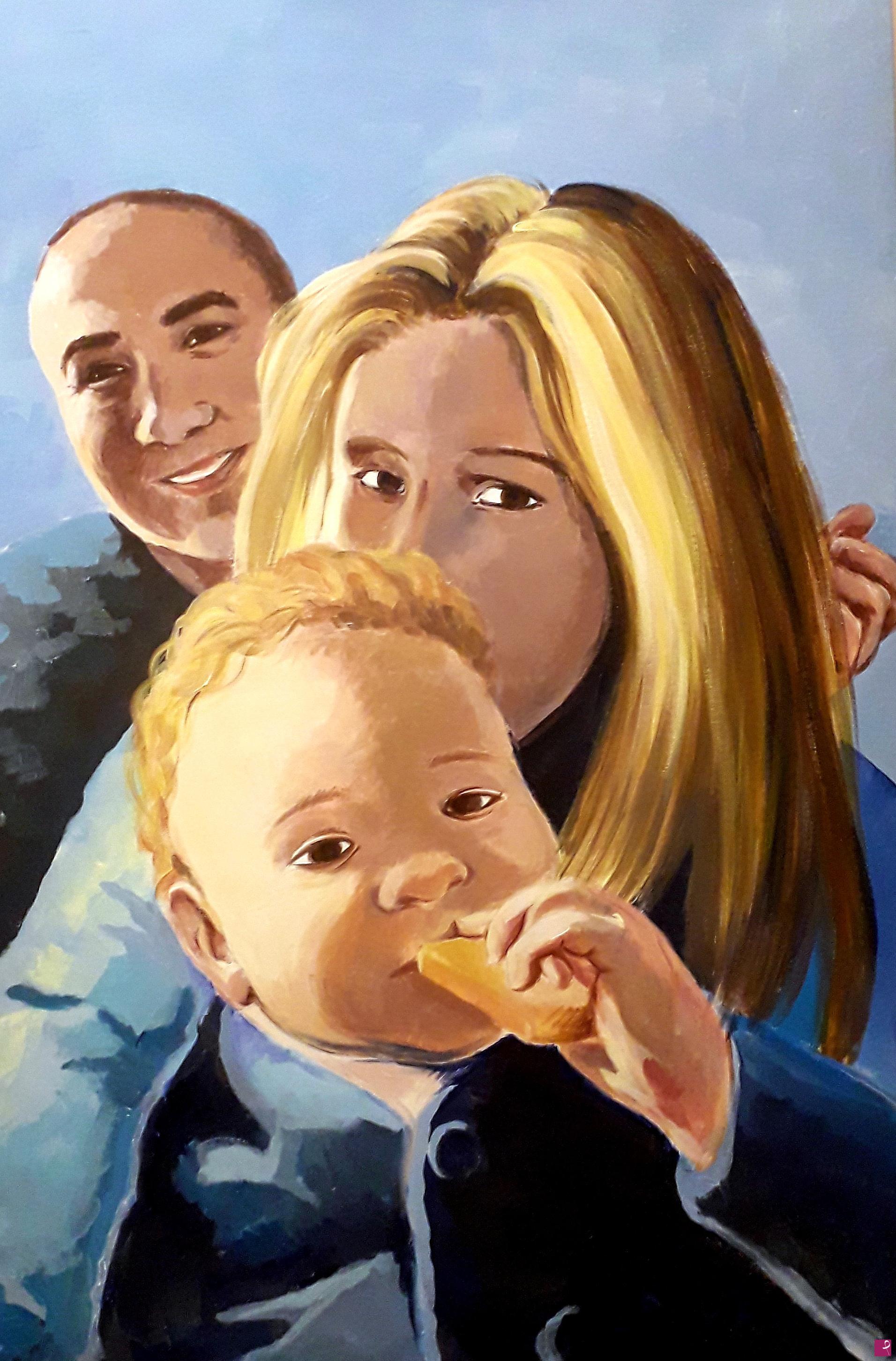 quadri in vendita online - ritratto di famiglia