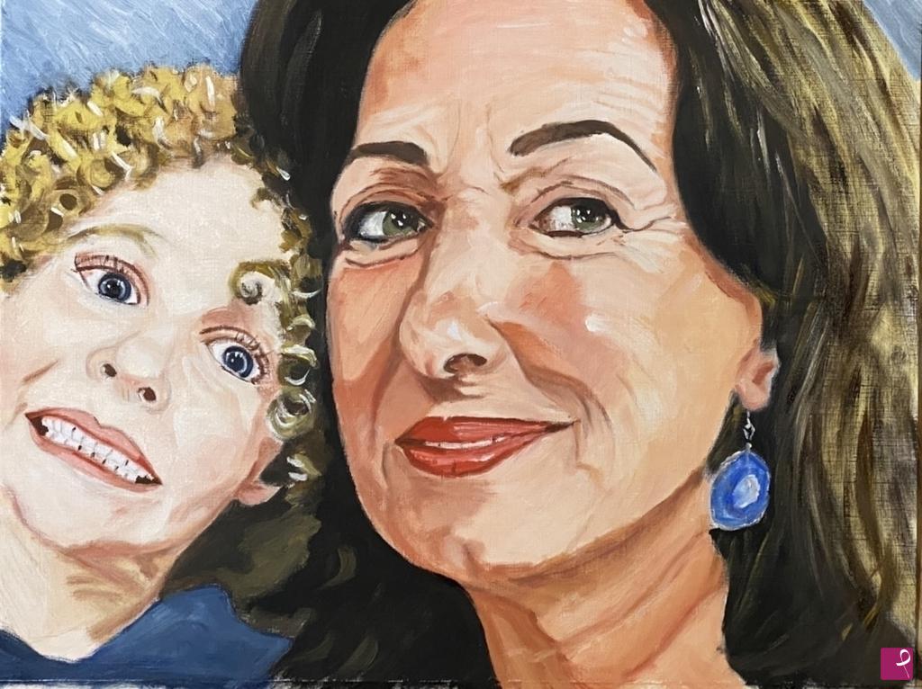 quadri in vendita online - Ritratto di Francesca e Andrea