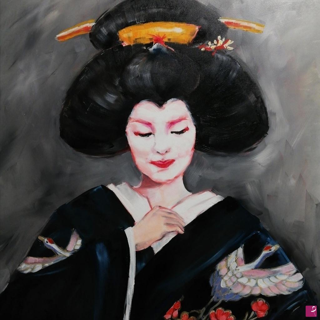 quadri in vendita online - Ritratto di geisha