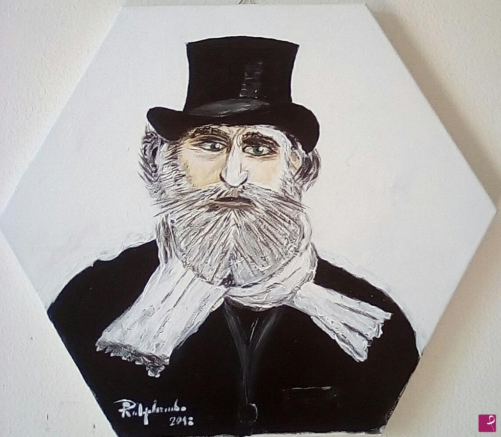 quadri in vendita online - Ritratto di giuseppe verdi