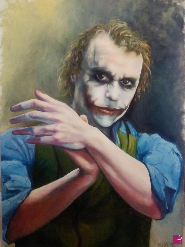 quadri in vendita online - Ritratto di Heath Ledger nel ruolo di Joker