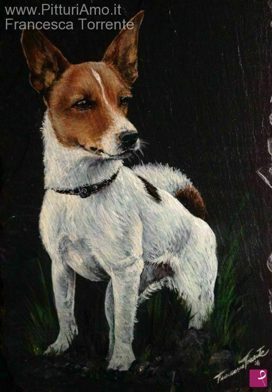 quadri in vendita online - Ritratto di Jack Russel