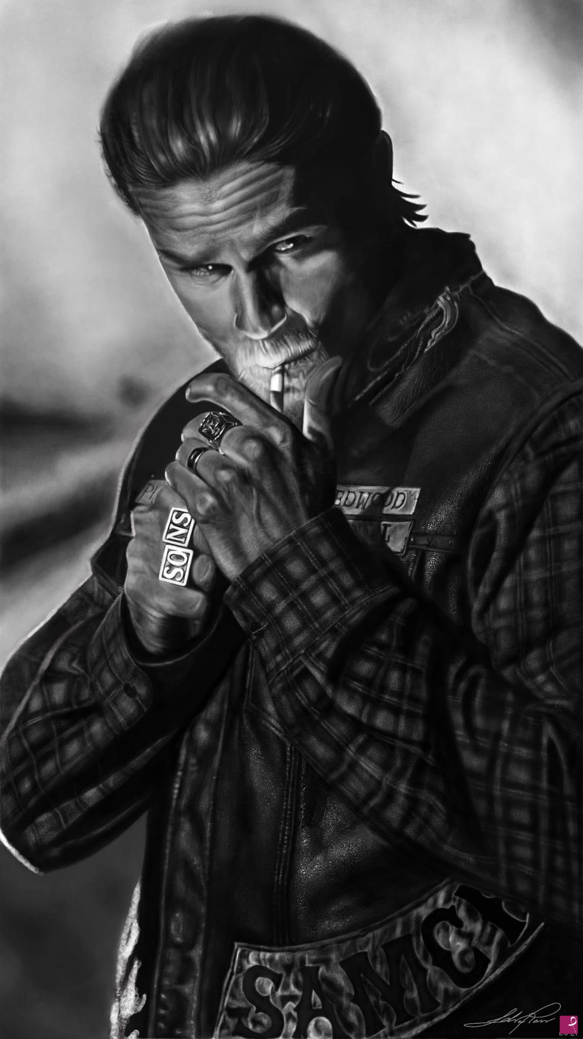 quadri in vendita online - Ritratto di Jax Teller