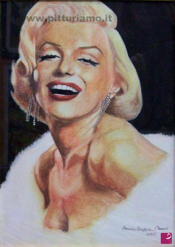 quadri in vendita online - Ritratto di Marilyn Monroe 2 - Si eseguono ritratti su commissione a 30 euro