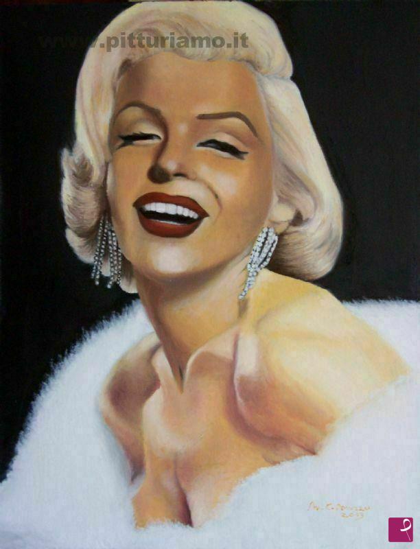 quadri in vendita online - Ritratto di Marilyn Monroe 3 - Si eseguono ritratti su commissione a 30 euro