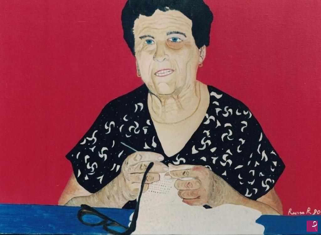 quadri in vendita online - Ritratto di nonna Angela