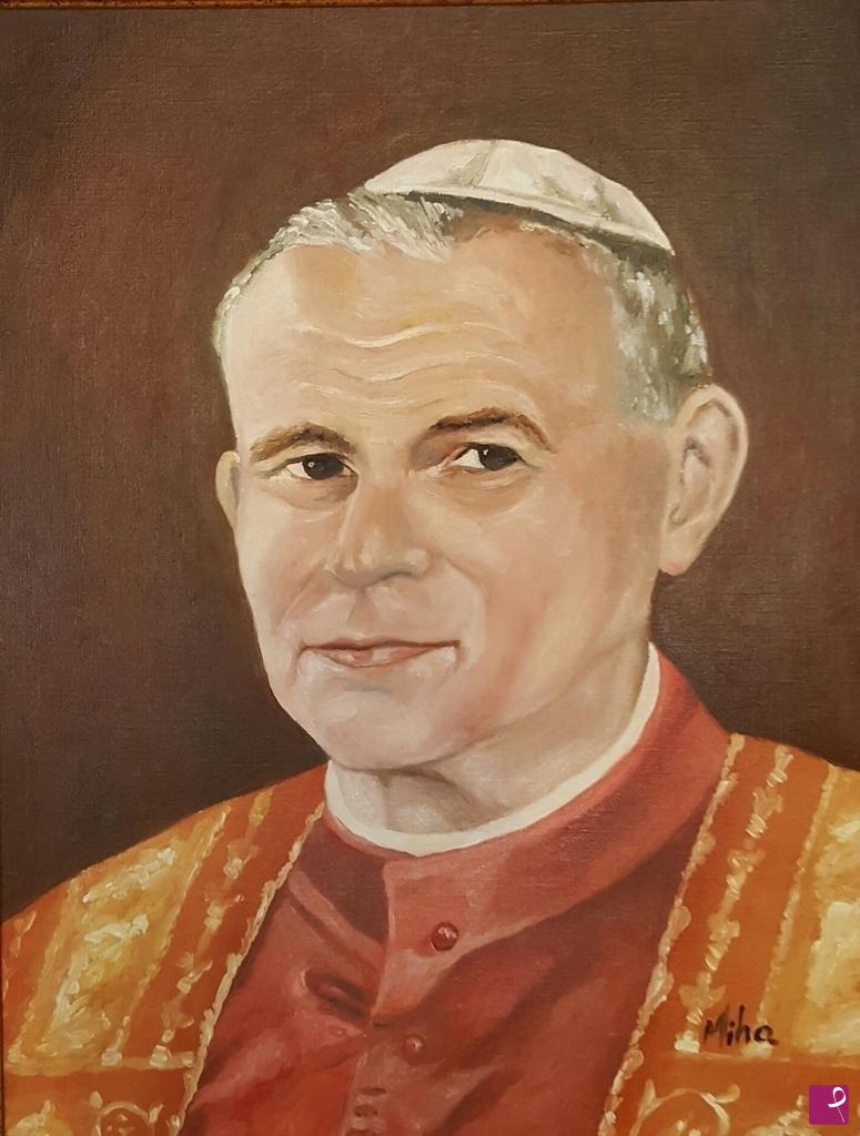 quadri in vendita online - Ritratto di Papa Giovanni Paolo II 