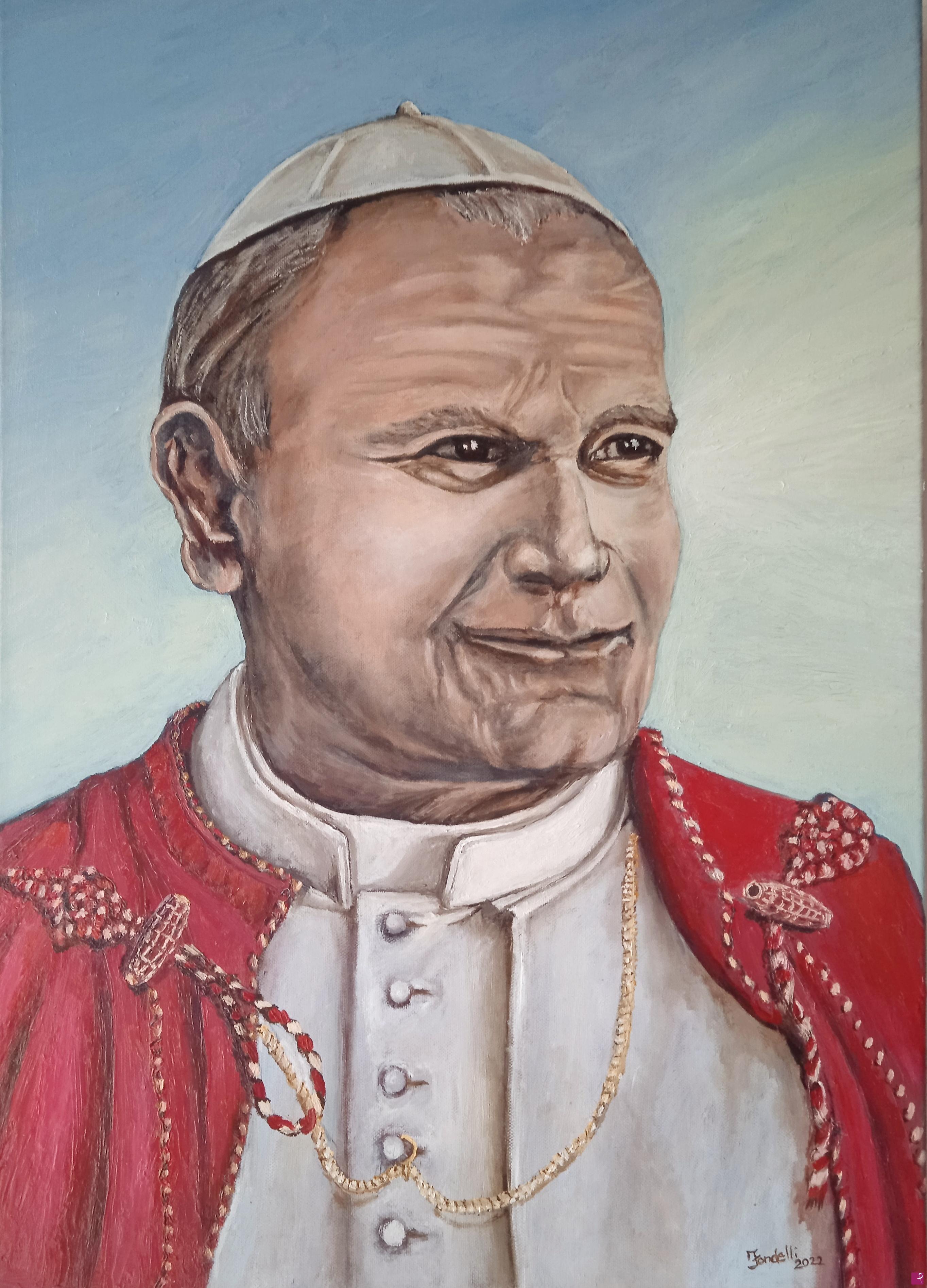 quadri in vendita online - Ritratto di Papa Wojtyla 