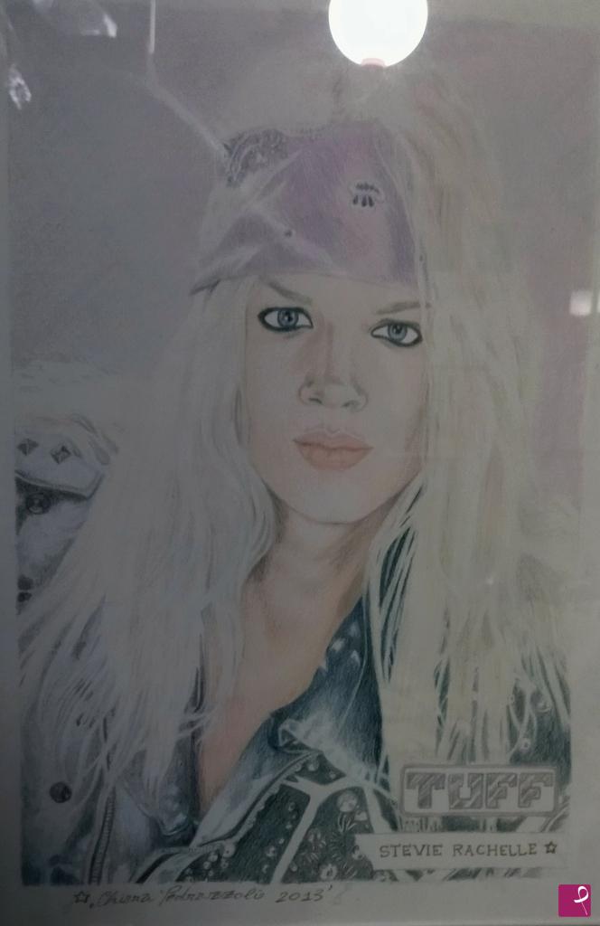 quadri in vendita online - Ritratto di Stevie Rachelle cantante dei Tuff