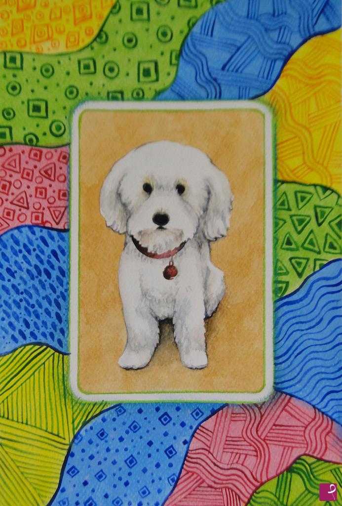 quadri in vendita online - ritratto di un cane